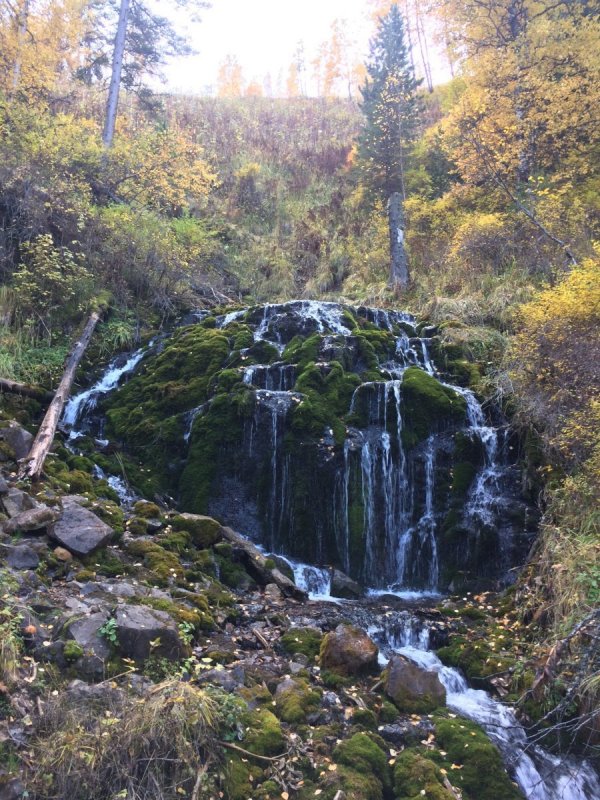 Чибитский водопад горный Алтай