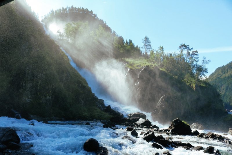 Норвегия водопад Хонефосс