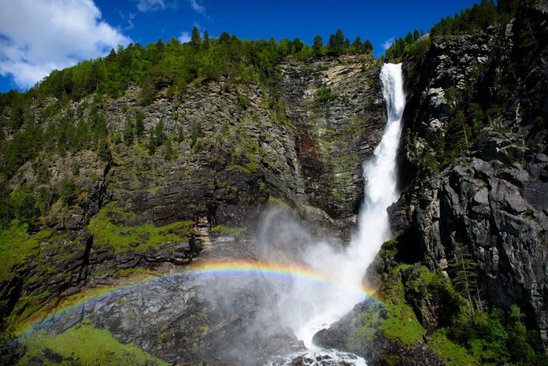 Виннуфоссен (Норвегия) водопад Норвегия