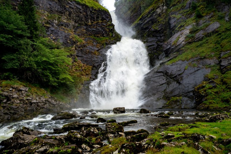 Норвегия водопад Хонефосс