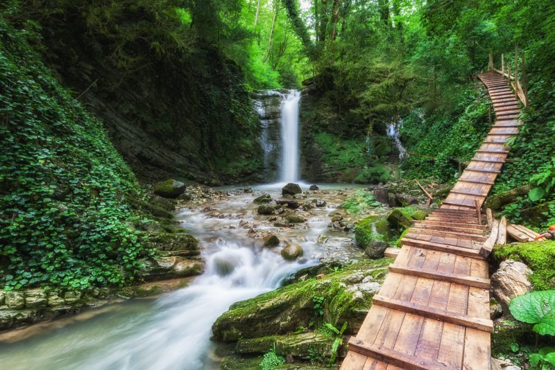 Парк 33 водопада в Сочи