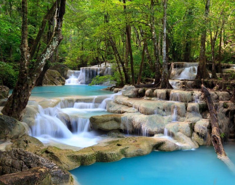 Сказочные водопады Тайланд провинция Канчанабури водопад