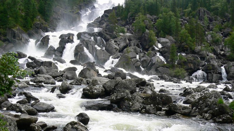 Водопад Учар горный Алтай