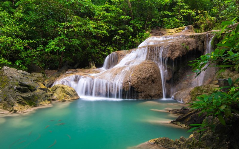 Джунгли водопад Таиланд