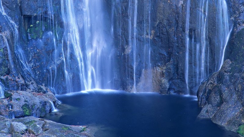 Природа озеро водопад