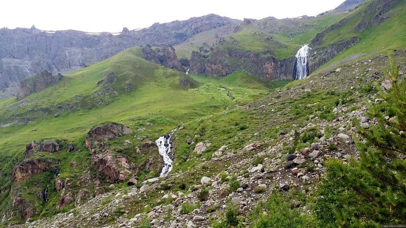 Кабардино-Балкария водопад Терскол
