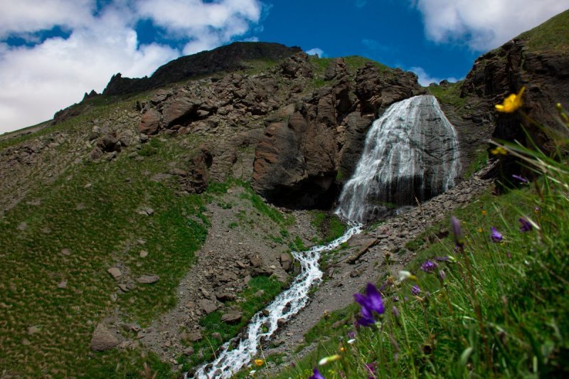 Водопад Азау Приэльбрусье
