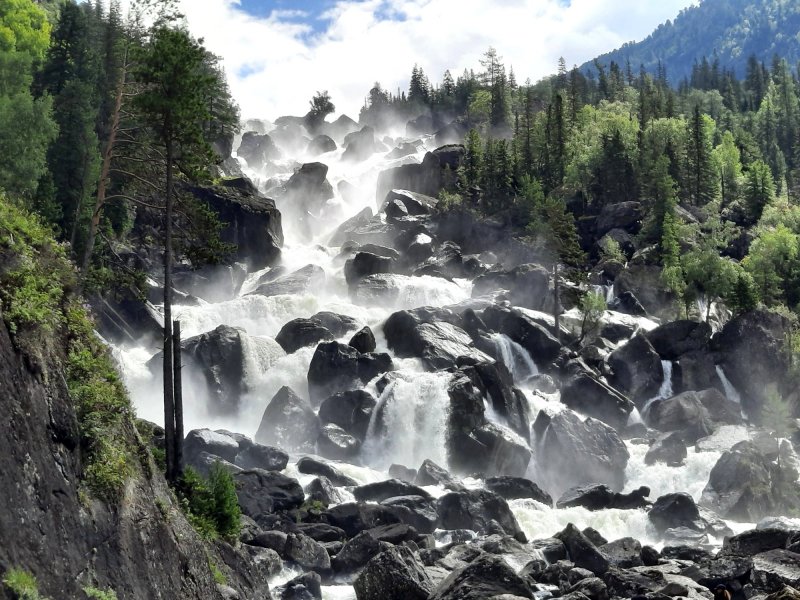 Чедор водопад горный Алтай
