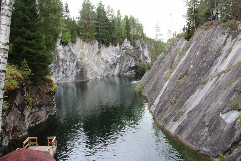 Парк Рускеала в Карелии водопады