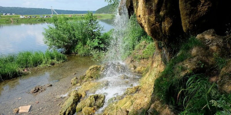 Водопад Плакун Пермский край подвесной мост