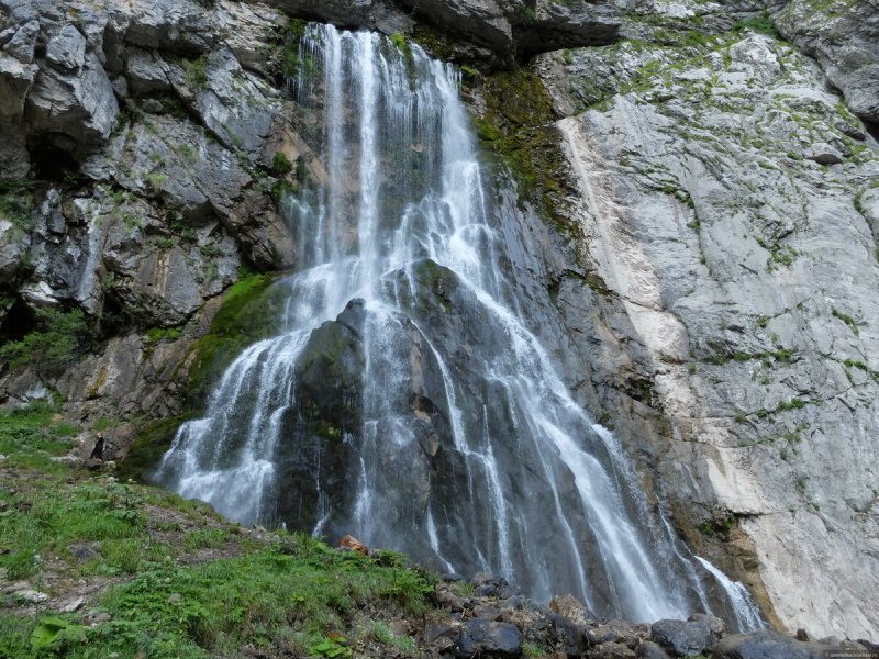 Гегский водопад Абхазия зимой