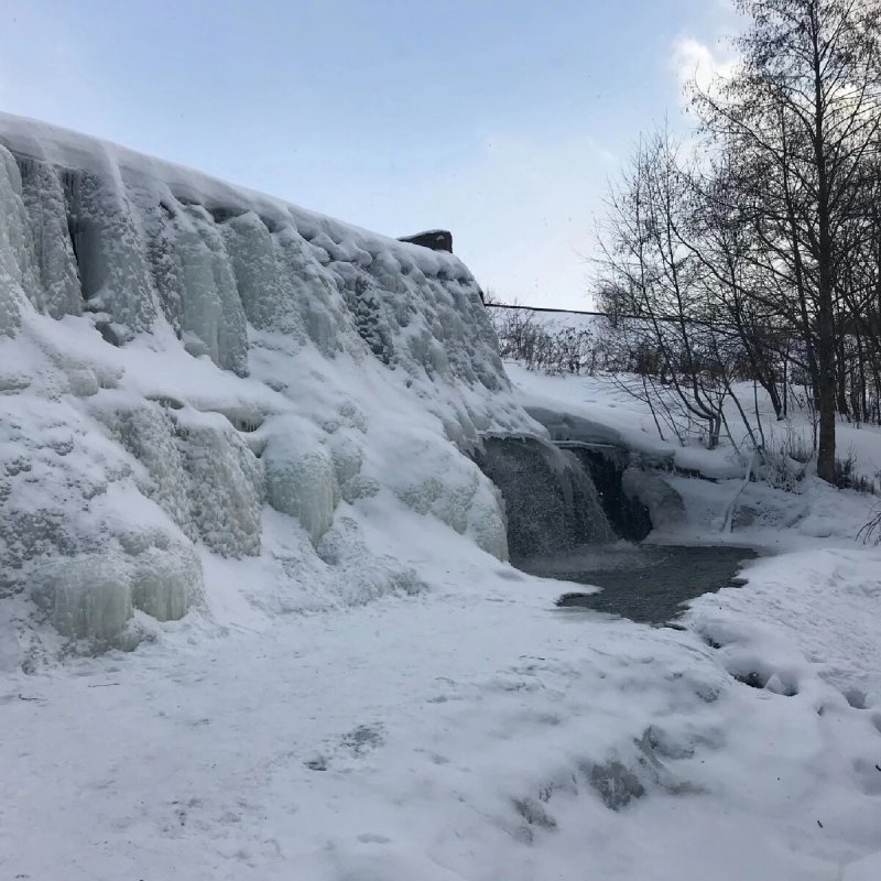 Водопад белые мосты Карелия