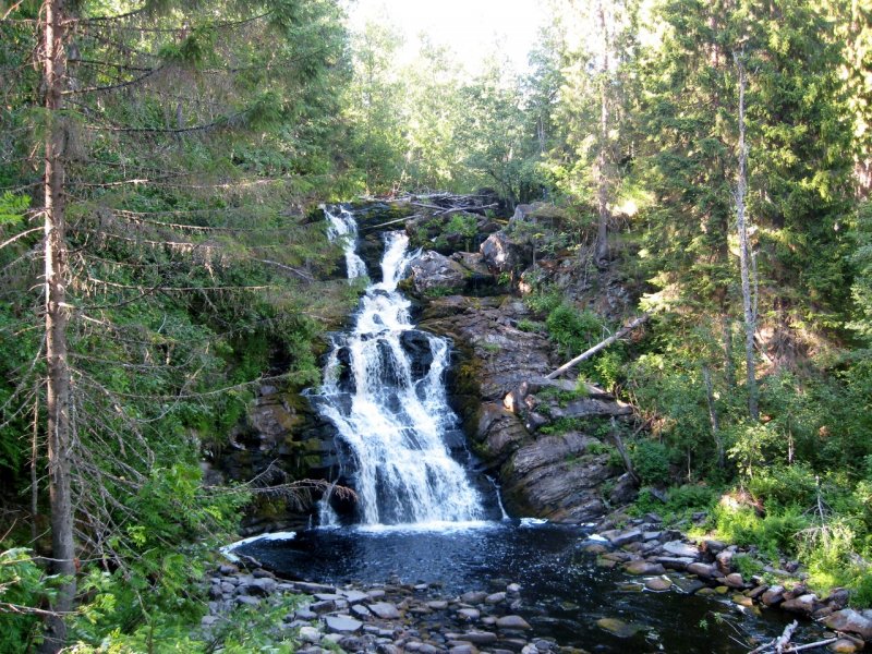 Водопад Юканкоски Карелия