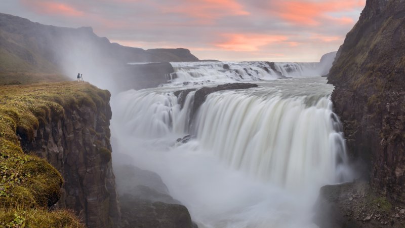 Исландия горы водопад путешествие