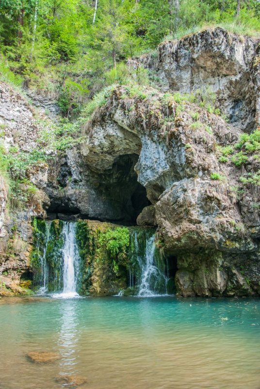 Абзановский зеркальный водопад
