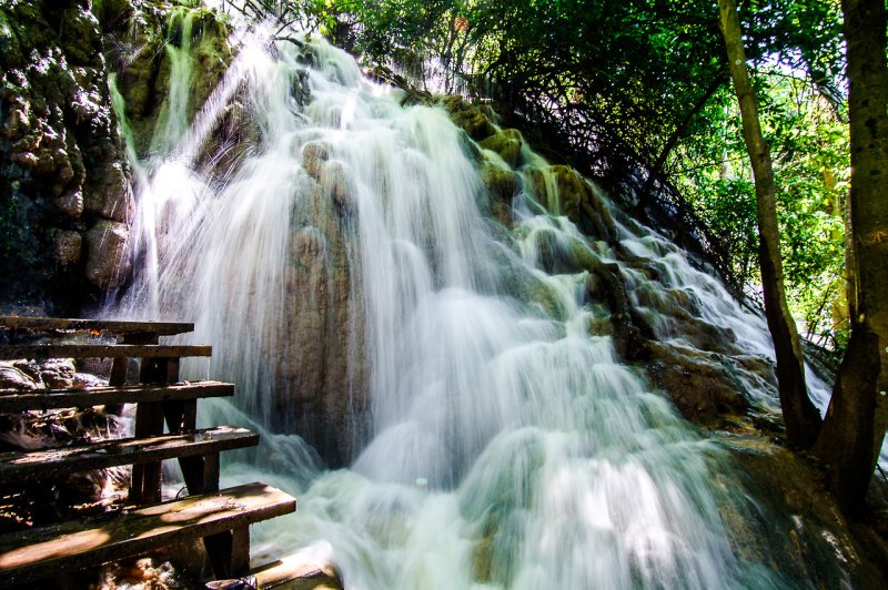 Лаос водопад Куанг