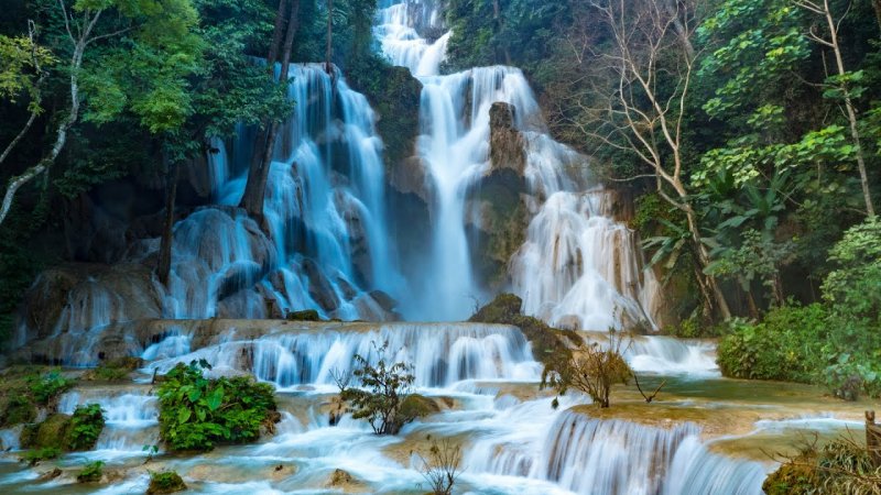 Сказочные водопады Лаос