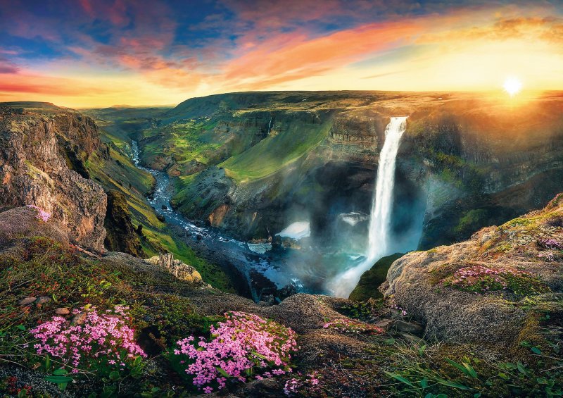 Пазл Trefl, 2000 элементов - водопад Хайфосс, Исландия