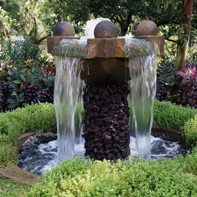 Садовые фонтаны водопады