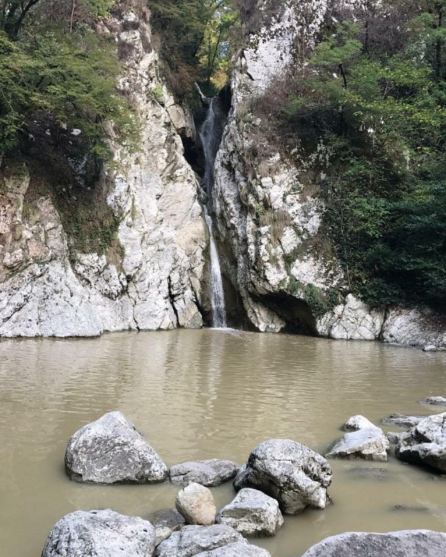 Агурские водопады Нижний водопад