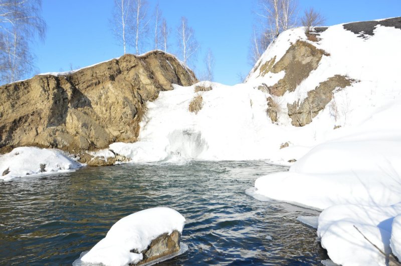Беловский водопад Искитимского района Новосибирской области