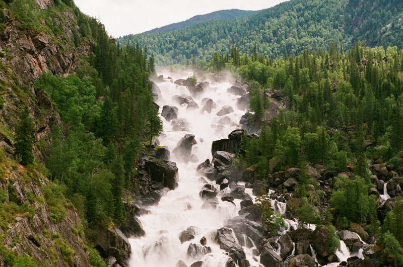 Большой Чульчинский водопад Республика Алтай