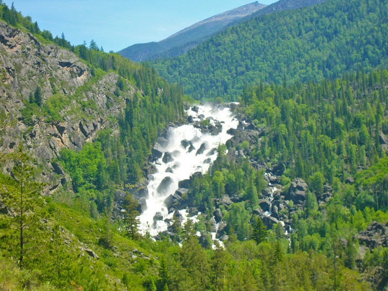 Улаганский водопад Акташ
