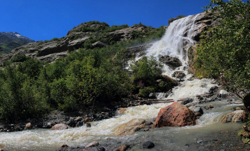 Кавказ Алибекский водопады Кавказа