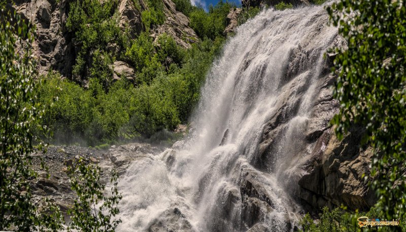 Домбай Алибекский водопад и турье озеро