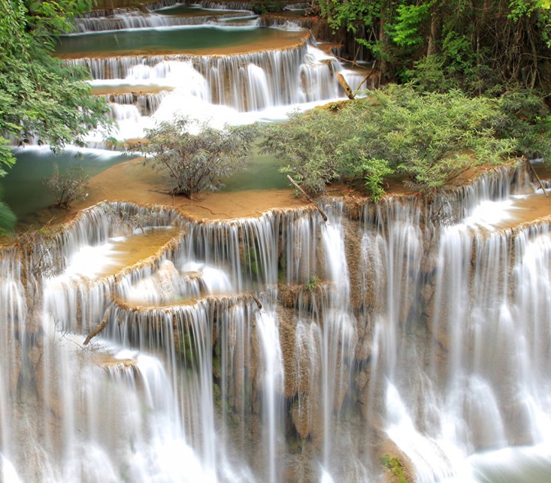 Канчанабури водопады осенью