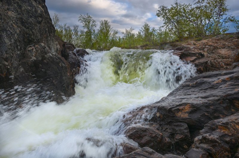 Чаваньга Мурманской водопад на реке