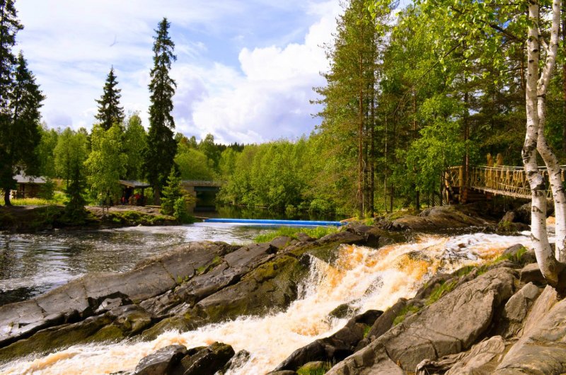Рускеальские водопады Карелия