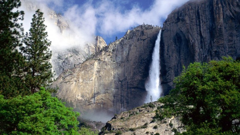 Йосемитский водопад 4к