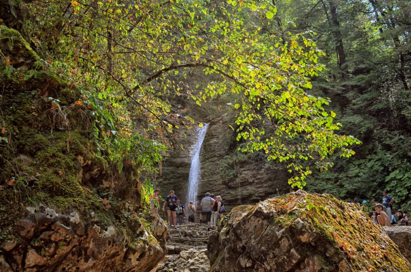 Хаджохская теснина водопад Адыгея