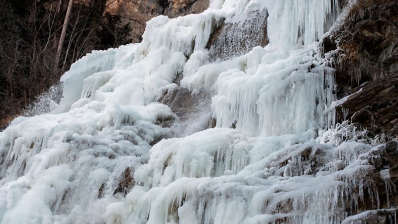 Учан-Су водопад замерз