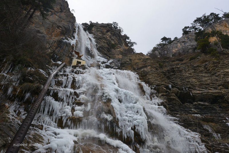 Учан-Су водопад зимой