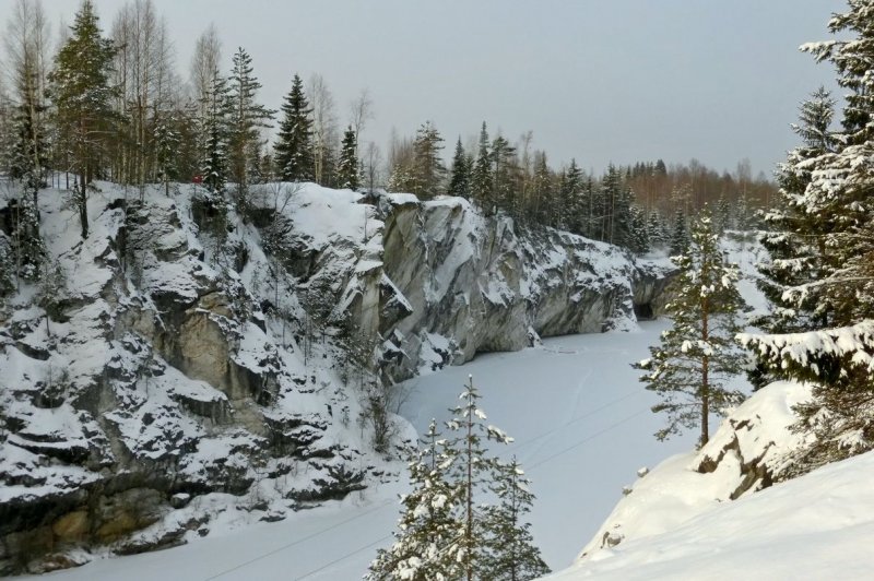 Рускеала горный парк водопады