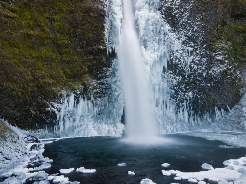 Домбай водопад ледяной