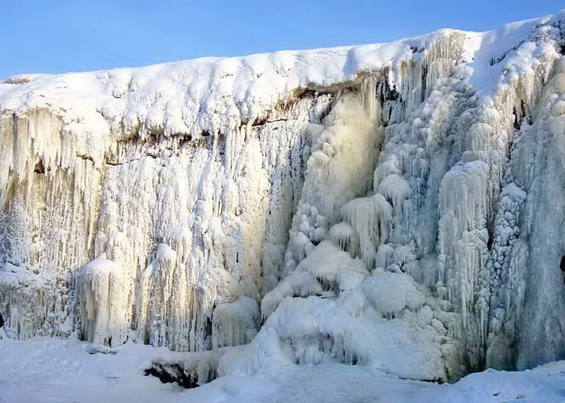 Матлас Дагестан замерзший водопад