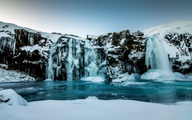 Ледниковый водопад, Исландия