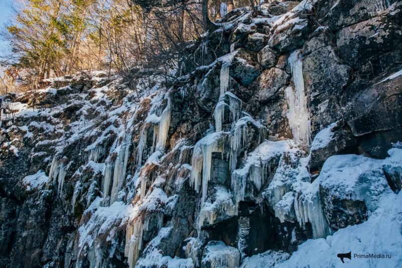 Смольные водопады зимой