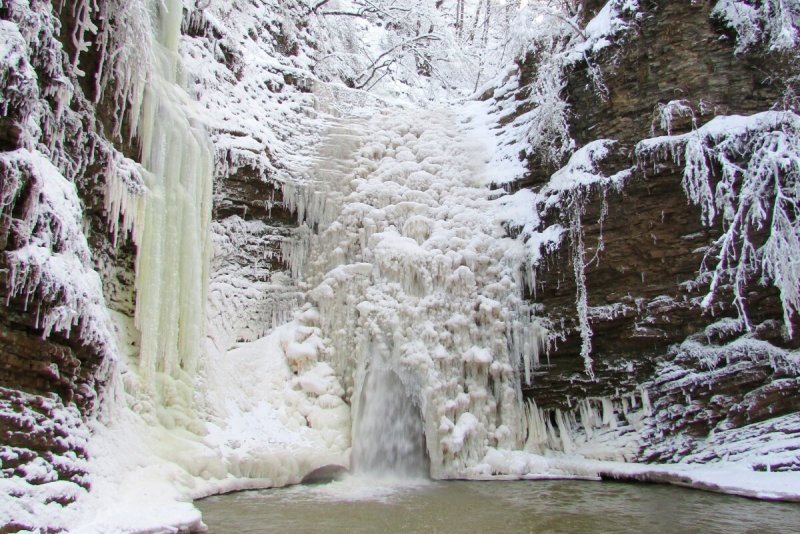 Водопады Руфабго зимние