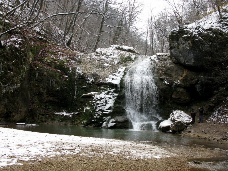 Горчаковщинский водопад зимой