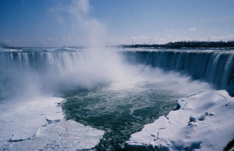 Канада зима Ниагарский водопад