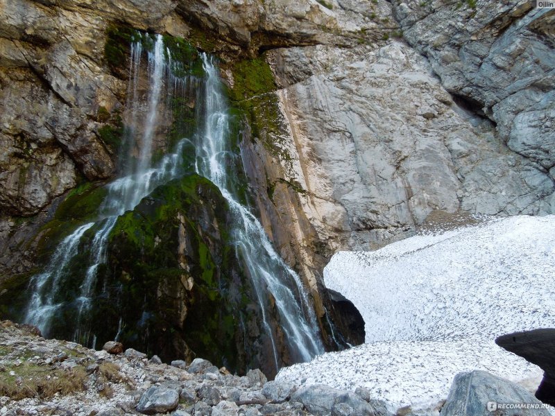Новый Афон водопад зима