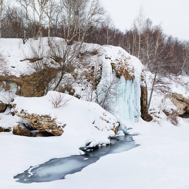 Абзановский ледяной водопад