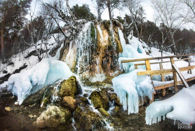 Плакун водопад Пермский зимой