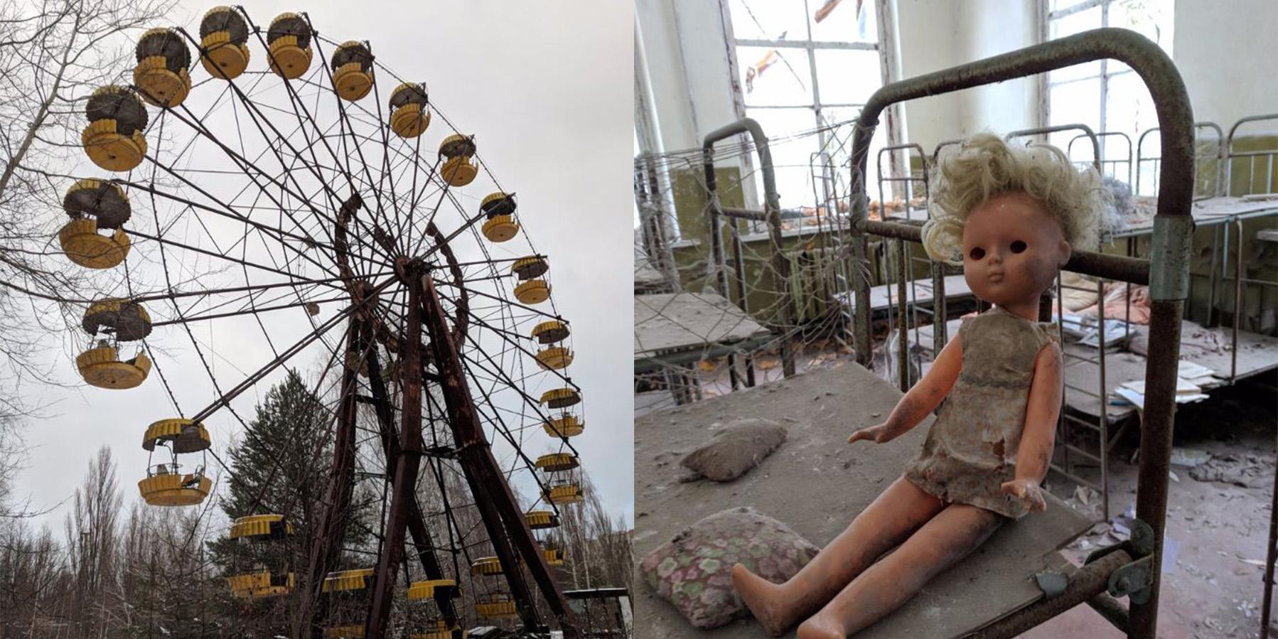 Старые куклы в Чернобыле взорвалась