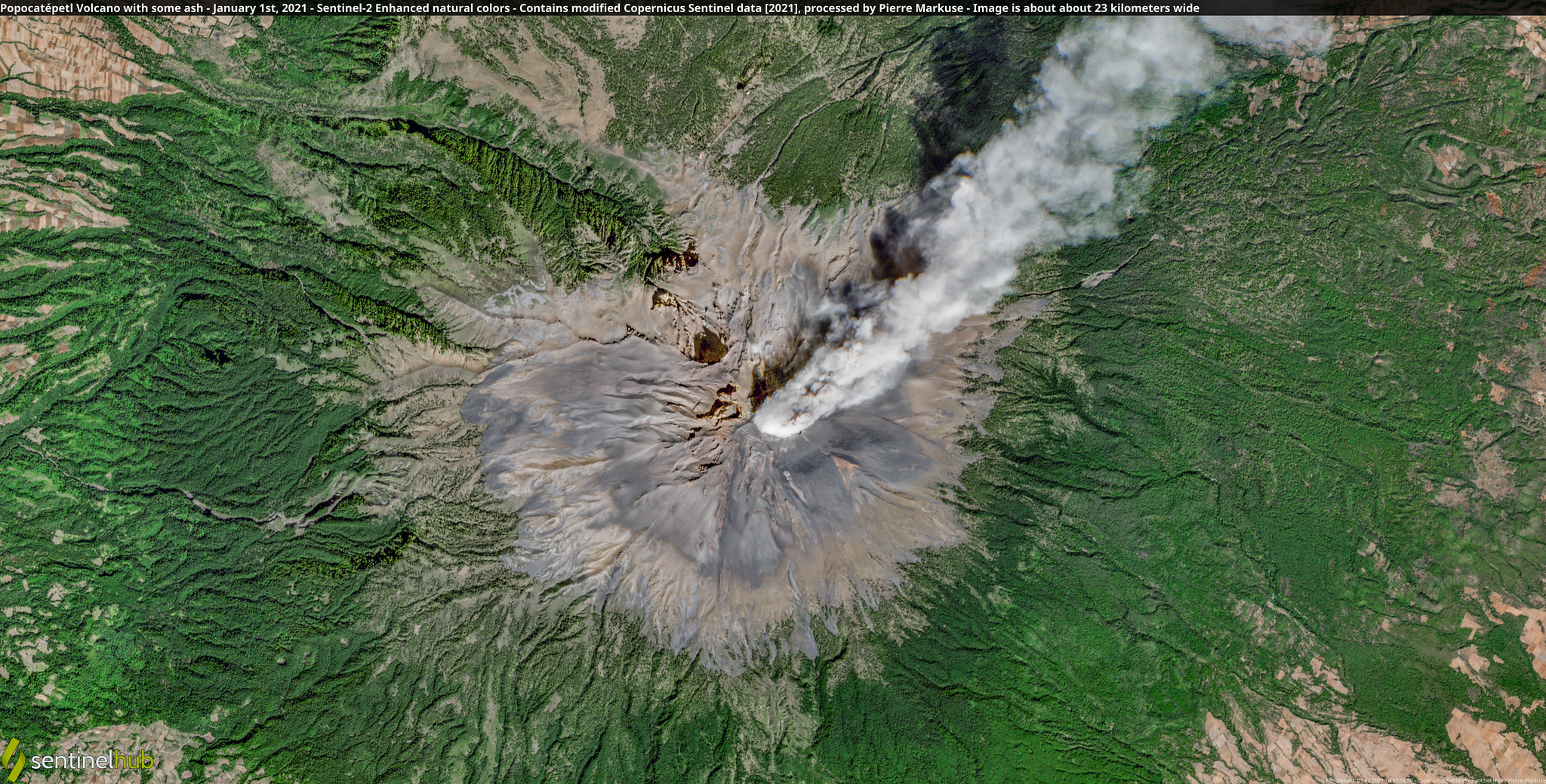 Извержение вулкана Тонга с космоса