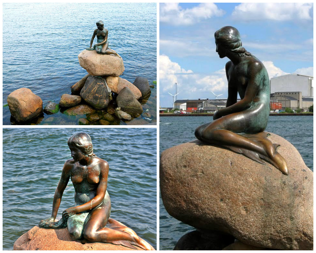 Дания памятник русалочке в Копенгагене